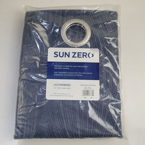 NEW Sun Zero 52 x 96 One Grommet curtain panel 'Navy Blue' #CT27